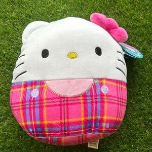 NWT Original Squishmallows Hello Kitty Pink Plaid, 2023 Kellytoy 11” New